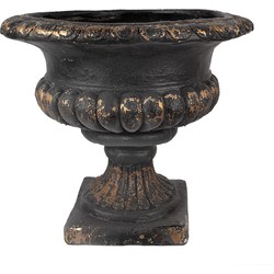 Clayre & Eef Bloempot Ø 52x47 cm Zwart Keramisch materiaal Bloempot