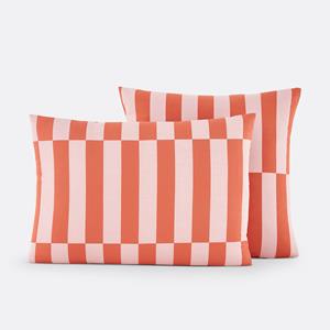 LA REDOUTE INTERIEURS Kussensloop 50% gerecycled katoen, Tabaka rood