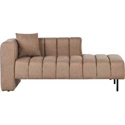 Beliani LANNILS-Chaise longue-Lichtbruin-Linkszijdig-Polyester