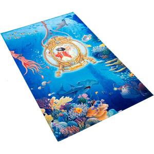Capt`n Sharky Kindervloerkleed SH-312 gedessineerde stof, zachte microvezel, kinderkamer