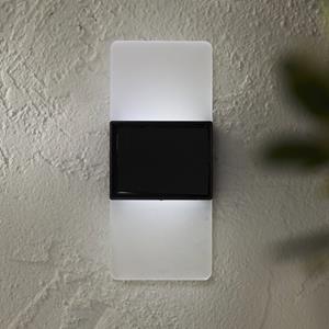 STAR TRADING LED buiten wandlamp Wally, 14x6 cm wit mat CCT