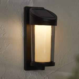 STAR TRADING LED buiten wandlamp Alippa, zwart Hoogte 21 cm metaal