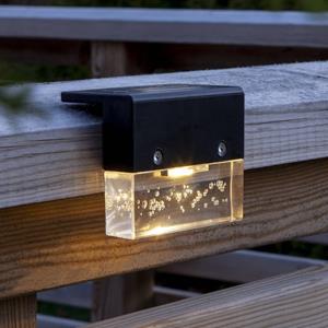 STAR TRADING Bubbly Fence LED lamp op zonne-energie, zwart, kunststof, set van 4