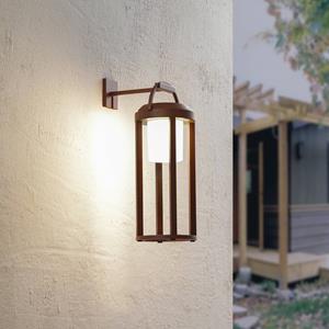 LUCANDE 2-in-1 LED wandlamp op zonne-energie Tilena, roest, rond, aluminium