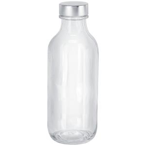 Pasabahçe Fles Iconic; 360ml, 6.5x17.9 cm (ØxH); transparant/zilver; 6 stuk / verpakking