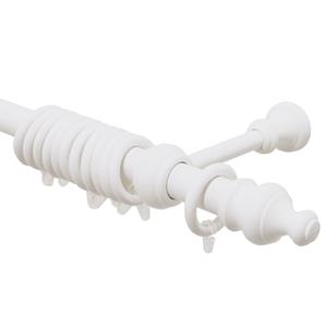 Praxis Gordijnroede Kit Deko Compleet Wit Hout 120cm 28mm
