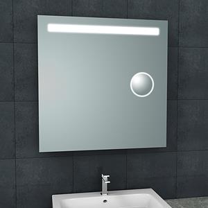 Wiesbaden Tigris Badkamerspiegel met LED - ScheerSpiegel - Vierkant - 80x80cm