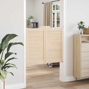 vidaXL Draaideuren louvredesign 1-paar 90x100 cm massief grenenhout