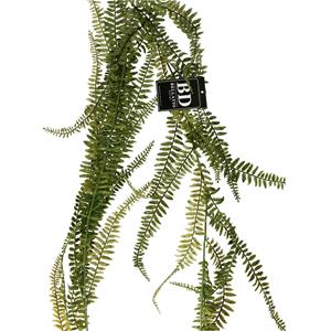 Bellatio Design kunstplant/hangplant slinger - 2x - Varen/Monilophyta - groen - 180 cm -