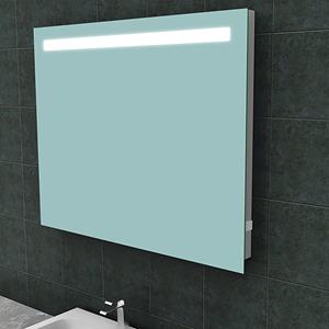 Wiesbaden Tigris Badkamerspiegel met LED - Stopcontact - Rechthoek - 100x80cm