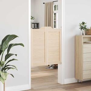 vidaXL Draaideuren louvre design 2-Paar 90x80 cm massief grenenhout
