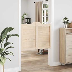vidaXL Draaideuren louvredesign 2-paar 80x100 cm massief grenenhout