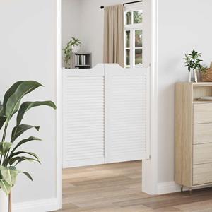 vidaXL Draaideuren louvre design 1-paar 100x100 cm wit