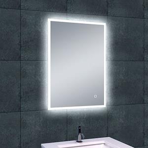 Wiesbaden Quatro Badkamerspiegel met LED - Dimbaar - Spiegelverwarming - Rechthoek - 70x50cm