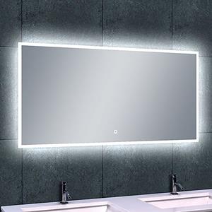 Wiesbaden Quatro Badkamerspiegel met LED - Dimbaar - Spiegelverwarming - Rechthoek - 120x60cm
