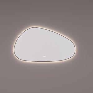 Hipp Design Spiegel  SPV 13600 BL Organisch Met Verlichting Incl. Spiegelverwarming Mat Zwart Frame (Alle Maten)
