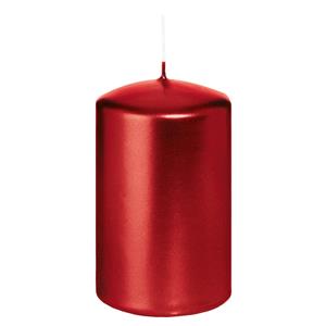 Wiedemann Cilinderkaars/stompkaars - metallic rood - 6 x 8 cm - 29 branduren -