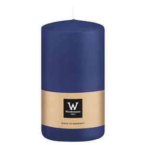 Wiedemann Cilinderkaars/stompkaars - donkerblauw - 12 x 6 cm - 33 branduren -
