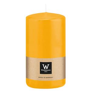Wiedemann Cilinderkaars/stompkaars - geel - 12 x 6 cm - 33 branduren -