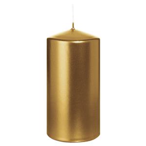 Wiedemann Cilinderkaars/stompkaars - metallic goud - 12 x 6 cm - 33 branduren -