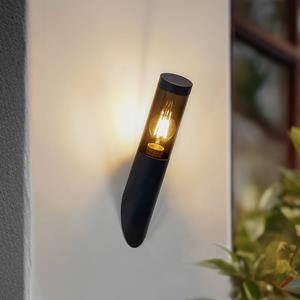LINDBY Statius buitenwandlamp, zwart, ijzer, 40 cm