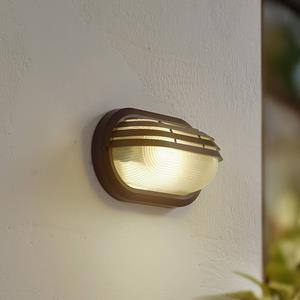 LINDBY buitenwandlamp Adita, zwart, ABS, hoogte 16,3 cm