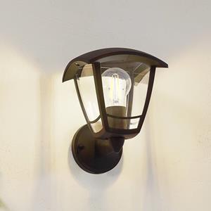 LINDBY buitenwandlamp Isidoro, zwart, lantaarn, kunststof