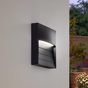 LINDBY LED buitenwandlamp Elissa, zwart, kunststof, CCT