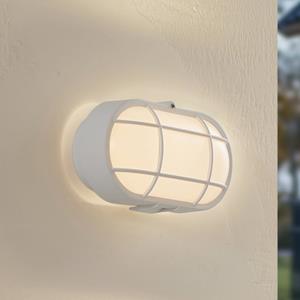 LINDBY LED buitenwandlamp Alisha, wit, kunststof, IP54