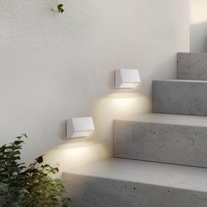 LINDBY LED buitenwandlamp Appeso, lengte 10 cm, set van 2