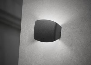 Fumagalli Buitenwandlamp Abram zwart/helder, 16 cm, R7s, CCT, omhoog/omlaag