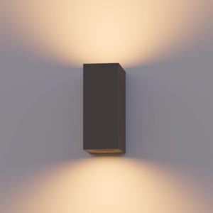 Calex buitenwandlamp GU10, omhoog/omlaag, hoogte 15 cm, antraciet