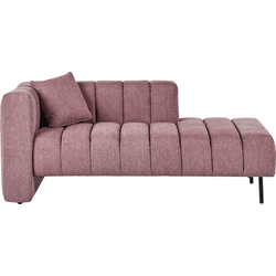 Beliani  LANNILS - Chaise longue - Roze - Linkszijdig - Polyester