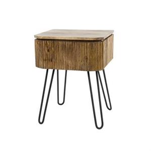 Fraaai  Sedona nachtkastje staand mangohout zandkleur