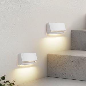 LINDBY LED buitenwandlamp Appeso, lengte 16 cm, set van 2