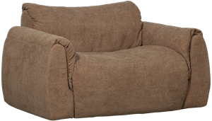 Woood Baggy Loveseat - Geweven Chenille - Bruin - 81x138x101