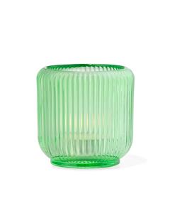 HEMA Theelichthouder M Glas Ribbel Groen (groen)