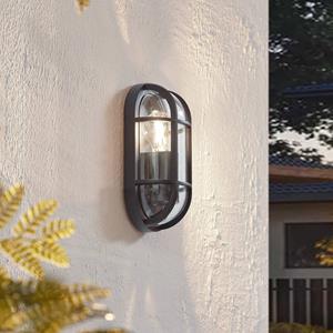 LUCANDE Serine buitenwandlamp, 27,1 cm, zwart, aluminium