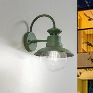 LINDBY buitenwandlamp Celinor, groen, staal, Ø 15 cm