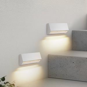 LINDBY LED buitenwandlamp Appeso, lengte 22 cm, set van 2