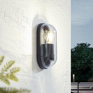 LUCANDE Serine buitenwandlamp, 25,5 cm, zwart, aluminium