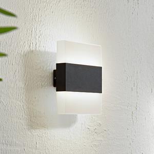 LINDBY LED buitenwandlamp Branor, aluminium, donkergrijs, IP54
