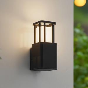LUCANDE LED buitenwandlamp Dakil, zwart, aluminium