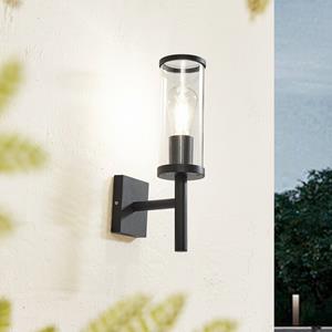 LUCANDE buitenwandlamp Zanta, hoogte 39 cm, IP54, zwart