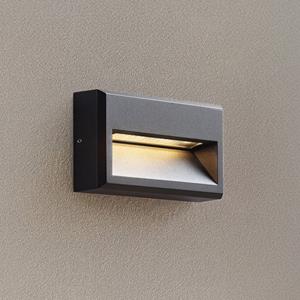 LUCANDE LED buitenwandlamp Weno, zwart, aluminium, IP65