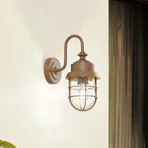 LINDBY buitenwandlamp Adalie, roestkleur, staal