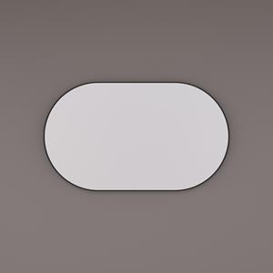 Hipp Design Spiegel  SPV 8600 Ovaal Met Frame Mat Zwart (Alle Maten)