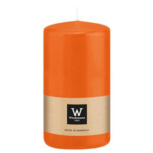 Wiedemann Cilinderkaars/stompkaars - oranje - 12 x 6 cm - 33 branduren -