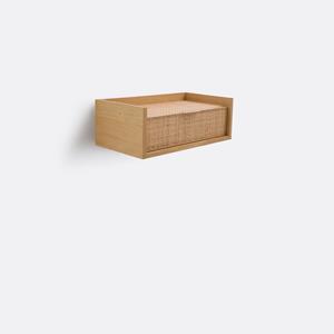 LA REDOUTE INTERIEURS Wand nachtkastje, 1 lade in gevlochten rotan, Louison