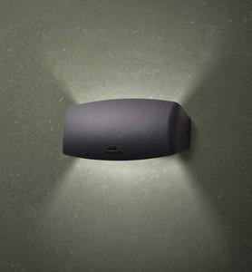 Fumagalli Buitenwandlamp Abram zwart/helder, 27 cm, R7s, CCT, omhoog/omlaag